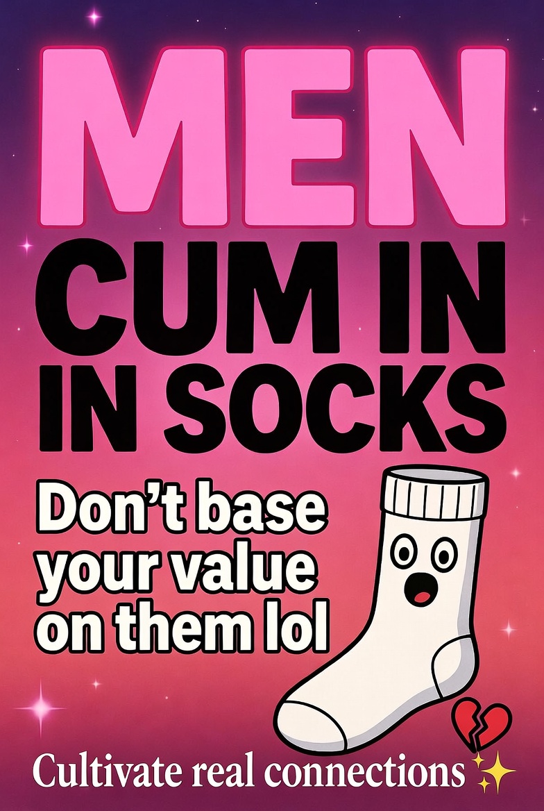 Men cum in socks — don't base your value on them